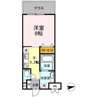 フォレスト浜田山-浜田山3丁目-【1階】の間取り