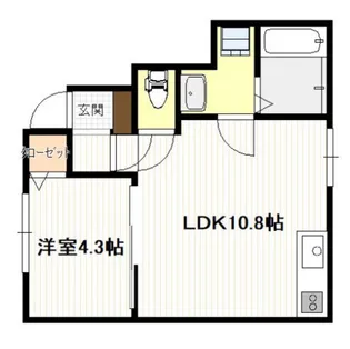 ギア5宮島口【1階】の間取り