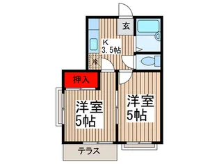 コーポマルワ【1階】の間取り