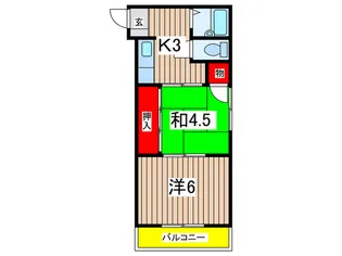 サンハイム井田【3階】の間取り