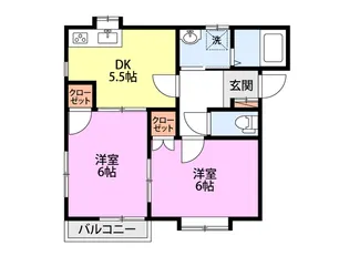 サンライズタウン【2階】の間取り