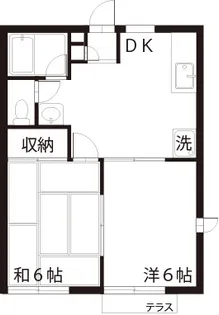 フラッツ秋川【2階】の間取り
