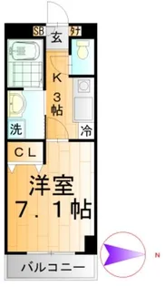 グレイス西東京【1階】の間取り