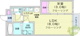 THE ROOM 南仙台駅A棟【1階】の間取り