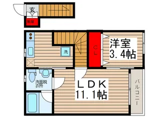 ハイツナルシス【2階】の間取り