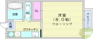 コーポモクレン【1階】の間取り
