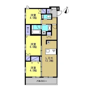 グランヴィラ川崎【4階】の間取り