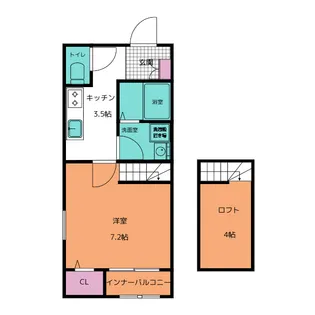 ハピネス中部台【2階】の間取り