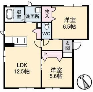 エスポアール瀬野 A棟【1階】の間取り