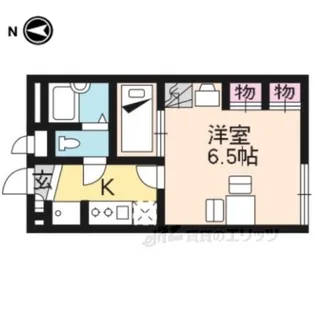 レオパレス京都鷹峯【1階】の間取り