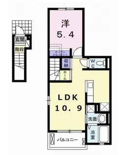 ヴァンベール蘭 A【2階】の間取り
