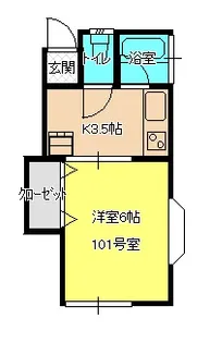 ローズハウス【1階】の間取り