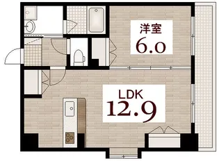 パークヒルズ天神川【6階】の間取り