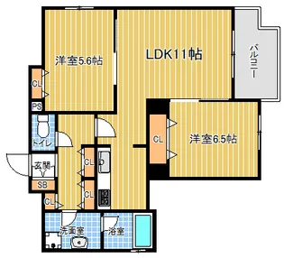 HORIE LUX【8階】の間取り