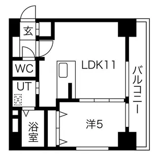 ブロス ラ リベルタ【6階】の間取り