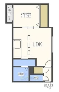 リヴィエール白石【4階】の間取り