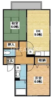 コスモスA棟【1階】の間取り
