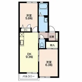 アネックスC【2階】の間取り