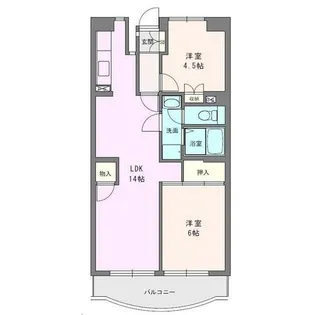 ボヌール秦野I【8階】の間取り