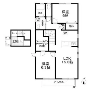 フォレストメゾン成城 B【2階】の間取り