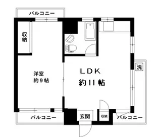 土屋マンション【5階】の間取り
