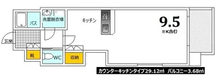 ライトヒルズ駅北【7階】の間取り