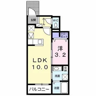 ボヌール・アイ【1階】の間取り