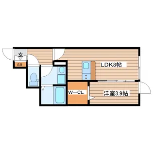 エフエス名取【1階】の間取り