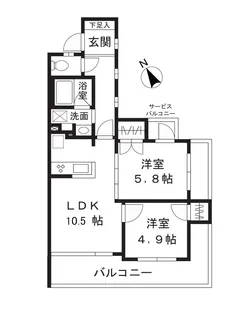 琳和ロイヤルコート【2階】の間取り