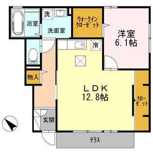 ハイネスA【1階】の間取り