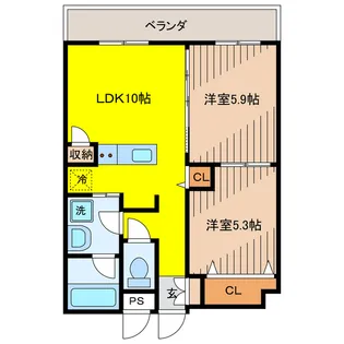 ハッピーグランド【1階】の間取り