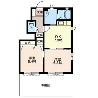 クレール・ド・リーブB【1階】の間取り