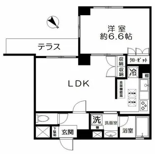 イトーピア幡ケ谷【1階】の間取り