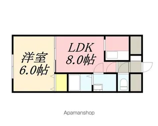 メゾンパティオリーブル美原【2階】の間取り