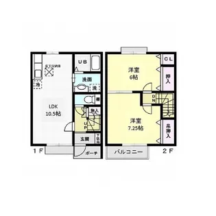 クレールつくば【1階】の間取り