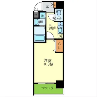 プレジオ中之島【5階】の間取り