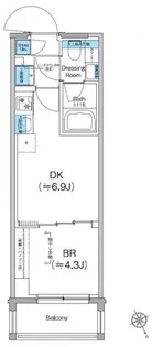 クレヴィアリグゼ日暮里根岸【4階】の間取り