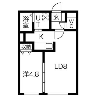ハビテ南郷【4階】の間取り