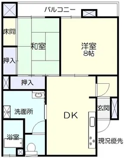 堂形マンション【3階】の間取り