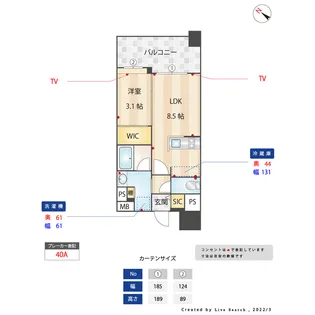 アプリークス平尾山荘通り【2階】の間取り