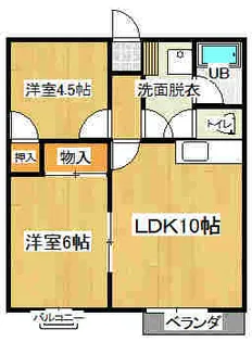大和ハイツ【2階】の間取り