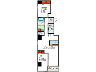 エタニティI谷町【7階】の間取り