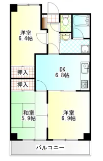 中村レジデンス【3階】の間取り