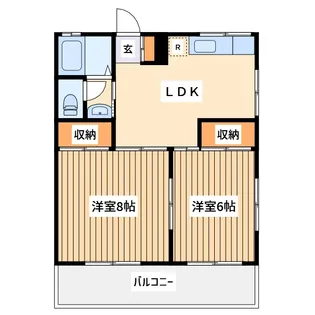 ラ・ヒル【2階】の間取り