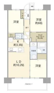 イニシア川口西青木【5階】の間取り