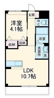 ルミナスパークサイド【3階】の間取り