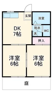 ドミール旭A【2階】の間取り