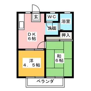 シティ フラワア【1階】の間取り