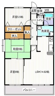 サニーコート坂野【3階】の間取り