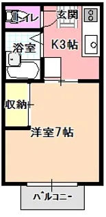 てぃんかあべる【1階】の間取り